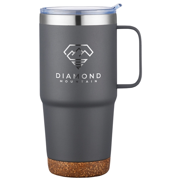 24 oz Vacuum Insulated Travel Mug with Cork Base... from ASI 36730 Ariel Premium Supply Inc