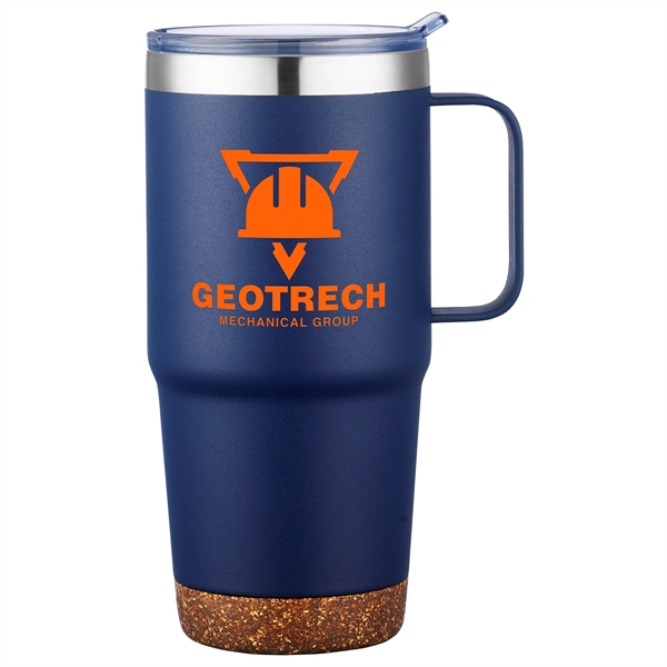 24 oz Vacuum Insulated Travel Mug with Cork Base... from ASI 36730 Ariel Premium Supply Inc