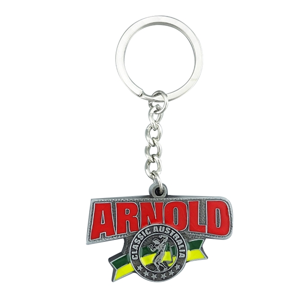 Soft enamel iron key chains have a textured look and feel... from ASI 90154 Sunjoy Group Inc