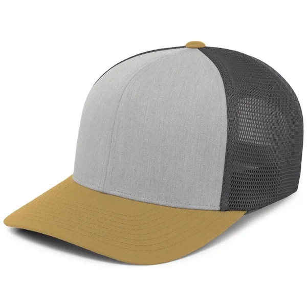 Trucker PacFlex Snapback Cap with mid-profile curved visor.... from ASI 37461 Augusta Sportswear / Pacific Headwear