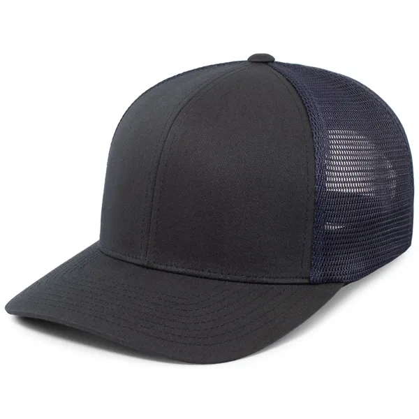 Trucker PacFlex Snapback Cap with mid-profile curved visor.... from ASI 37461 Augusta Sportswear / Pacific Headwear