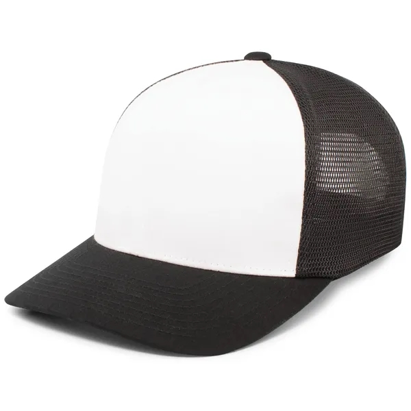 Trucker PacFlex Snapback Cap with mid-profile curved visor.... from ASI 37461 Augusta Sportswear / Pacific Headwear