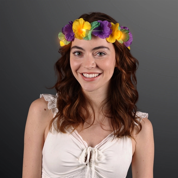 LED Value Flower Crowns, Lei Headband;  Blank Pricing... from ASI 34194 ALightPromos