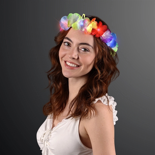 LED Value Flower Crowns, Lei Headband;  Blank Pricing... from ASI 34194 ALightPromos
