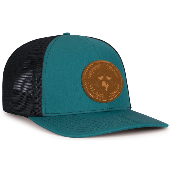 Contrast Stitch Trucker PacFlex SnapBack Cap with polyester/cotton blend and a... from ASI 37461 Augusta Sportswear / Pacific Headwear