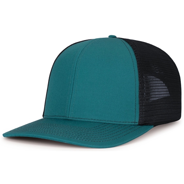 Contrast Stitch Trucker PacFlex SnapBack Cap with polyester/cotton blend and a... from ASI 37461 Augusta Sportswear / Pacific Headwear