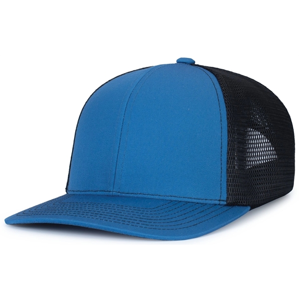 Contrast Stitch Trucker PacFlex SnapBack Cap with polyester/cotton blend and a... from ASI 37461 Augusta Sportswear / Pacific Headwear