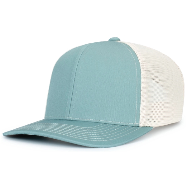 Contrast Stitch Trucker PacFlex SnapBack Cap with polyester/cotton blend and a... from ASI 37461 Augusta Sportswear / Pacific Headwear