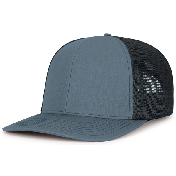 Contrast Stitch Trucker PacFlex SnapBack Cap with polyester/cotton blend and a... from ASI 37461 Augusta Sportswear / Pacific Headwear