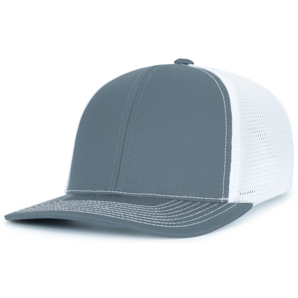 Contrast Stitch Trucker PacFlex SnapBack Cap with polyester/cotton blend and a... from ASI 37461 Augusta Sportswear / Pacific Headwear