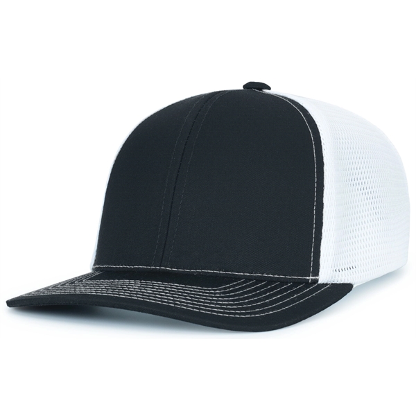 Contrast Stitch Trucker PacFlex SnapBack Cap with polyester/cotton blend and a... from ASI 37461 Augusta Sportswear / Pacific Headwear