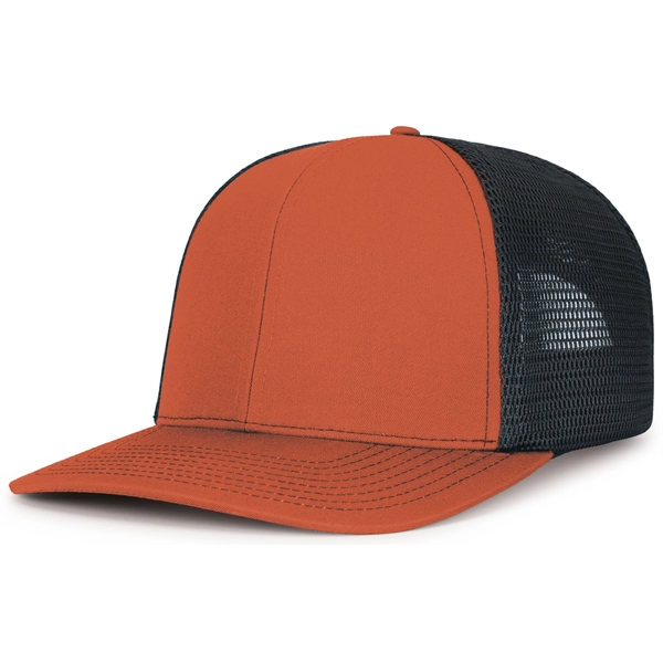 Contrast Stitch Trucker PacFlex SnapBack Cap with polyester/cotton blend and a... from ASI 37461 Augusta Sportswear / Pacific Headwear