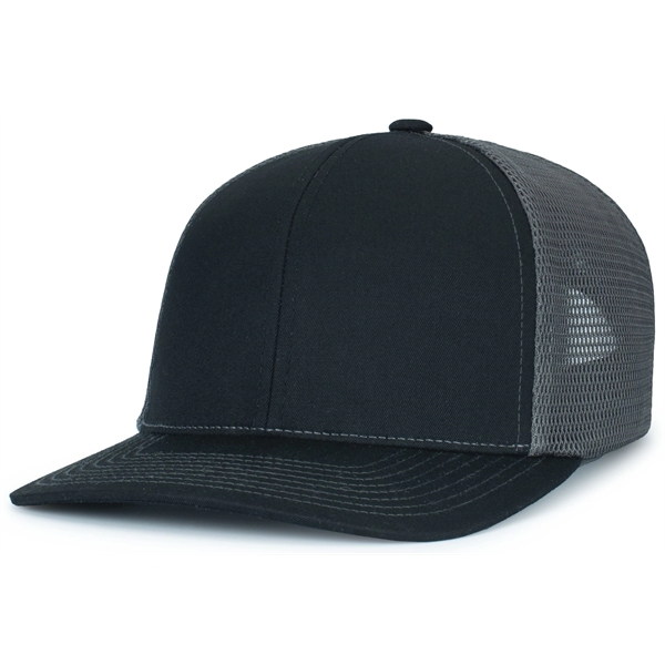 Contrast Stitch Trucker PacFlex SnapBack Cap with polyester/cotton blend and a... from ASI 37461 Augusta Sportswear / Pacific Headwear