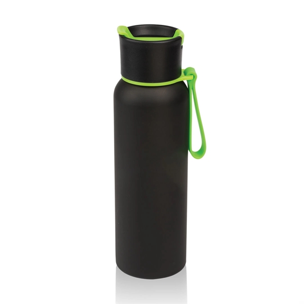 Textured black stainless steel sports water bottle... from ASI 84592 St Regis Group
