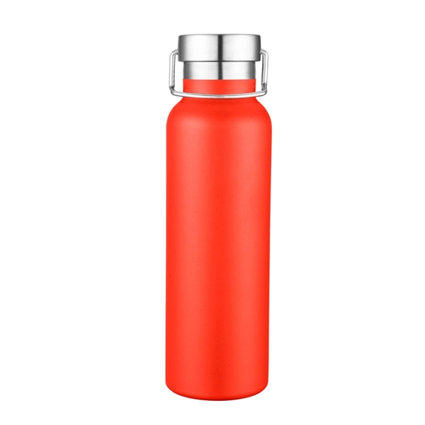 Powder coated vacuum bottle with stainless steel lid and carrying handle... from ASI 84592 St Regis Group