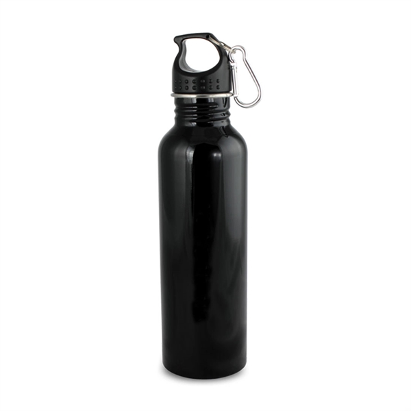 Stainless steel water bottle with carabiner... from ASI 84592 St Regis Group