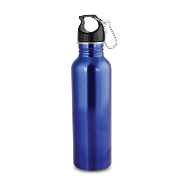 Stainless steel water bottle with carabiner... from ASI 84592 St Regis Group