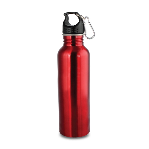 Stainless steel water bottle with carabiner... from ASI 84592 St Regis Group