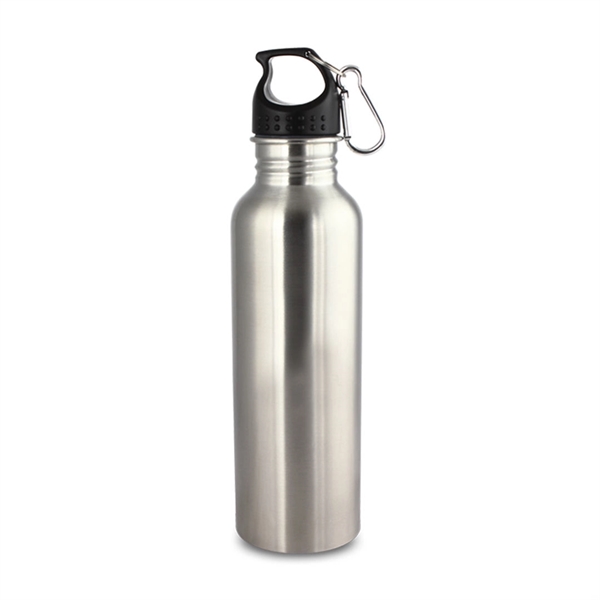 Stainless steel water bottle with carabiner... from ASI 84592 St Regis Group