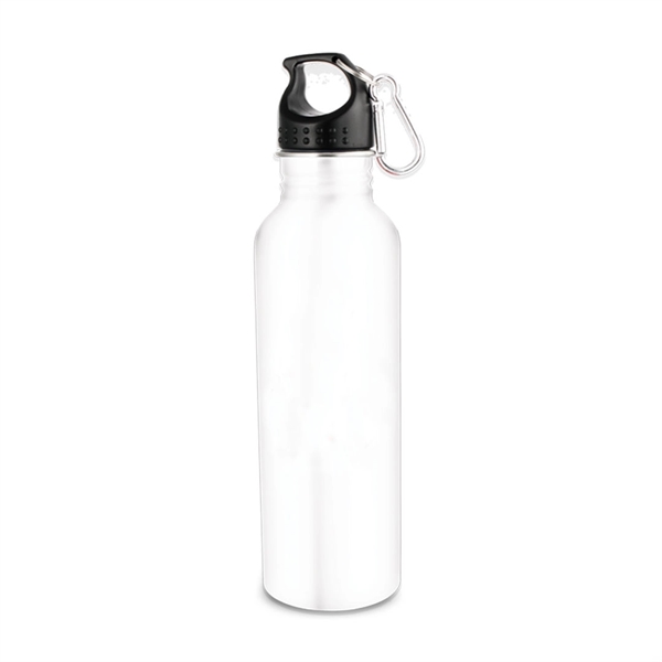 Stainless steel water bottle with carabiner... from ASI 84592 St Regis Group