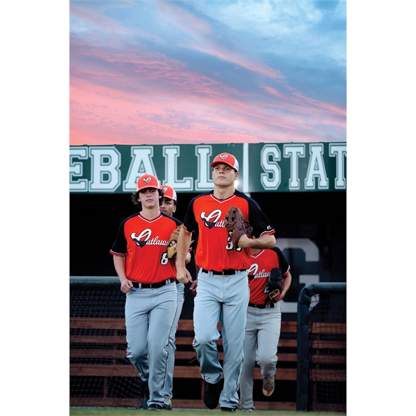 Youth Baseball V-Neck Jersey with 100% polyester double knit with color... from ASI 37461 Augusta Sportswear