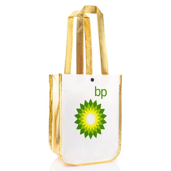 110GSM non-woven polypropylene glossy laminated designer tote bag with plastic snap... from ASI 57800 Gordon Sinclair / Gordon Sinclair®