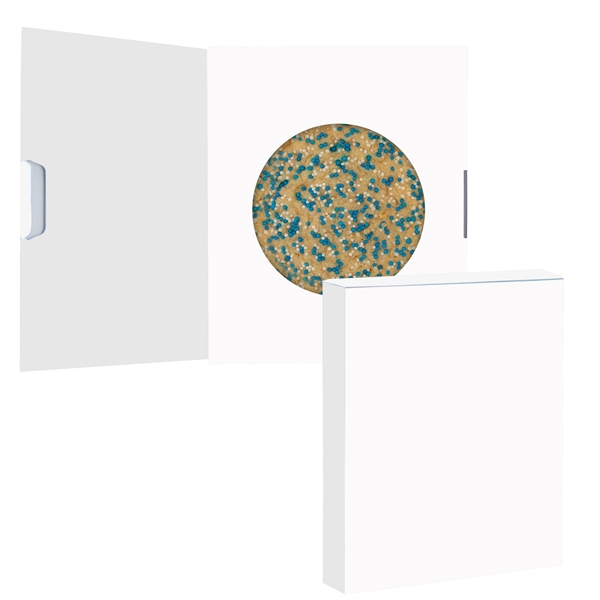 Storybook box features a gourmet sugar cookie with Corporate Color™ nonpareils... from ASI 71685 Midnite Snax®