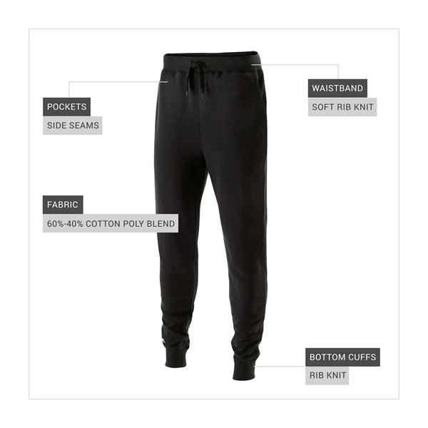 Adult fleece joggers with a tapered leg, rib knit waistband and... from ASI 37461 Augusta Sportswear / Holloway Sportswear