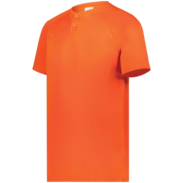 Youth Attain Wicking Two-Button Baseball Jersey with 100% polyester wicking knit.... from ASI 37461 Augusta Sportswear
