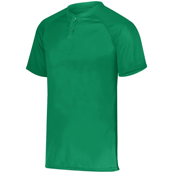 Youth Attain Wicking Two-Button Baseball Jersey with 100% polyester wicking knit.... from ASI 37461 Augusta Sportswear