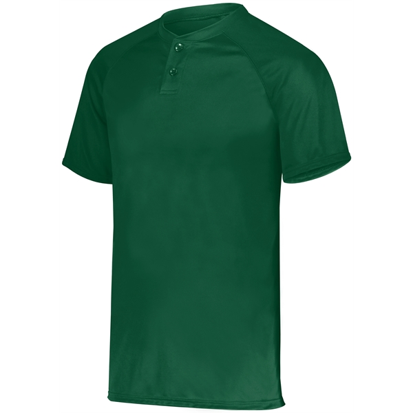 Youth Attain Wicking Two-Button Baseball Jersey with 100% polyester wicking knit.... from ASI 37461 Augusta Sportswear