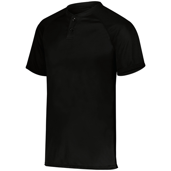 Youth Attain Wicking Two-Button Baseball Jersey with 100% polyester wicking knit.... from ASI 37461 Augusta Sportswear