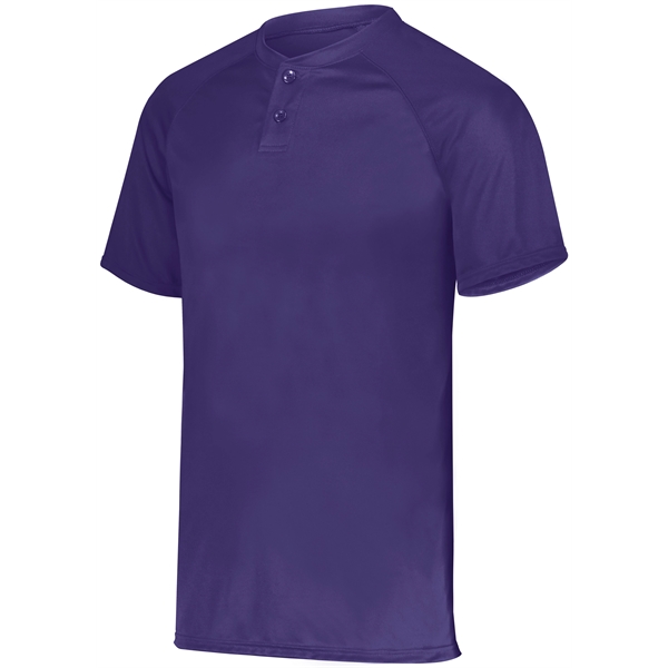 Youth Attain Wicking Two-Button Baseball Jersey with 100% polyester wicking knit.... from ASI 37461 Augusta Sportswear