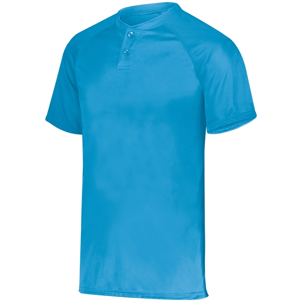 Youth Attain Wicking Two-Button Baseball Jersey with 100% polyester wicking knit.... from ASI 37461 Augusta Sportswear
