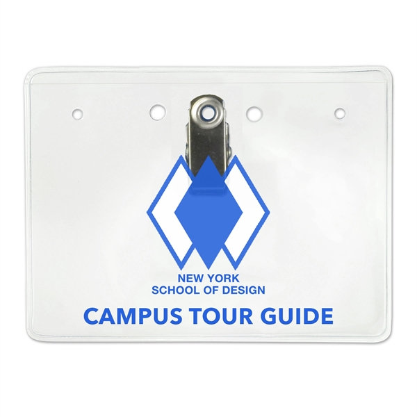 Economical clip-on viny badge holders are ideal for short-time use at... from ASI 79898 Promovision / PROMOVISION