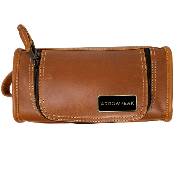 10" x 4 1/2" x 5 1/2" leather travel bag with... from ASI 61966 HPG / Beacon Promotions