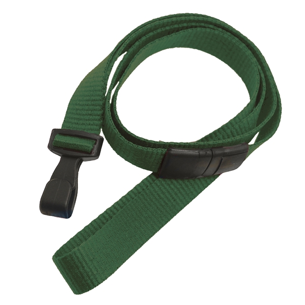Blank flat polyester lanyards feature a breakaway and a no-twist wide... from ASI 79898 Promovision / PROMOVISION