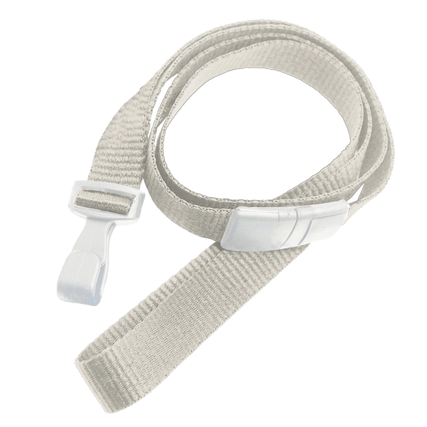 Blank flat polyester lanyards feature a breakaway and a no-twist wide... from ASI 79898 Promovision / PROMOVISION