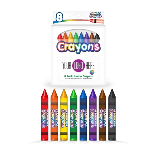 8 Pack Jumbo Crayon Box with Full Color Decal... from ASI 67675 Liqui-Mark Corp