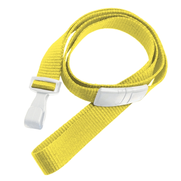 Blank flat polyester lanyards feature a breakaway and a no-twist wide... from ASI 79898 Promovision / PROMOVISION