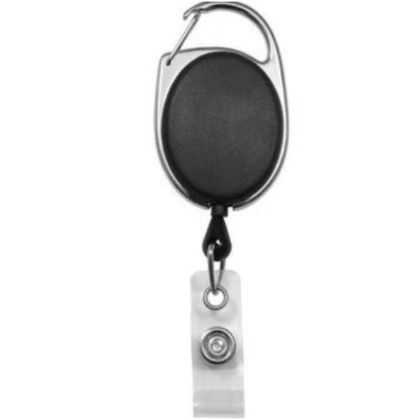 Pad Printed Badge Reel with a Carabiner built into it.... from ASI 30250 AZX Sport USA