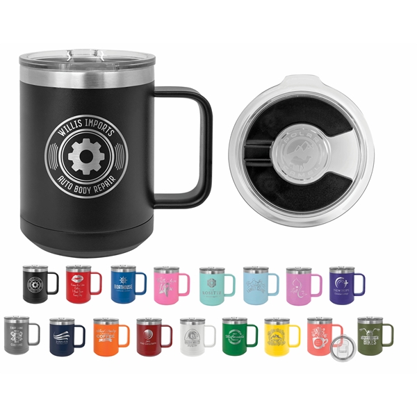 Polar Camel 15 oz Vacuum Insulated Mug with upgraded Magnetic Lid... from ASI 72657 Active Life Promo / Apres Ski