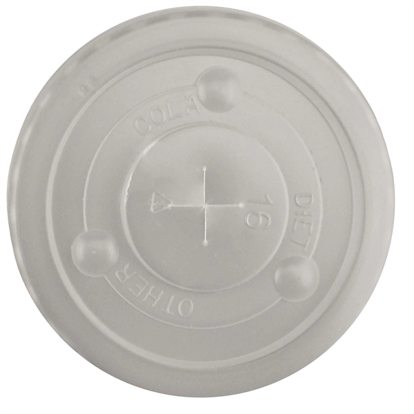 Clear straw-slotted lid made from renewable resources for 16 ounce or... from ASI 91880 Tranter Graphics Inc