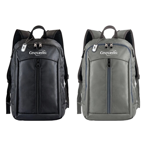 Tech backpack carries most 14" laptops with zippered pockets, padded handle... from ASI 88060 Snugz/USA Inc / Sweda®