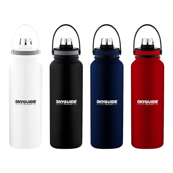 40 ounce stainless steel insulated water bottle with wide mouth opening,... from ASI 88060 Snugz/USA Inc / Sweda®