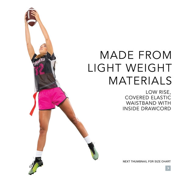 Ladies' junior fit shorts made of 100% polyester with a 4-inch... from ASI 37461 Augusta Sportswear / Augusta Sportswear, Inc. d/b/a Momentec Brands