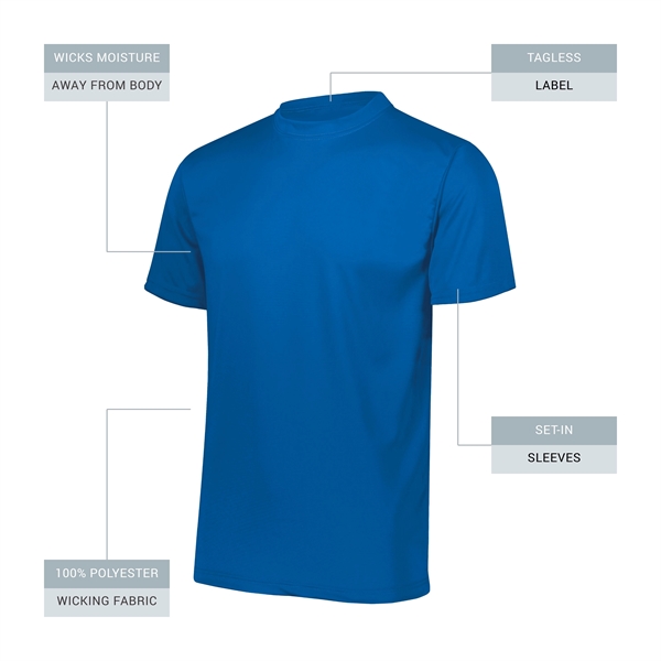 100% polyester performance adult t-shirt with set-in sleeves that's sold blank... from ASI 37461 Augusta Sportswear