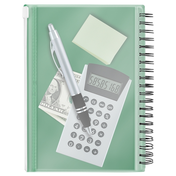 5 1/2" x 7" spiral bound notebook with separate zip-lock plastic... from ASI 88060 Snugz/USA Inc / Sweda®
