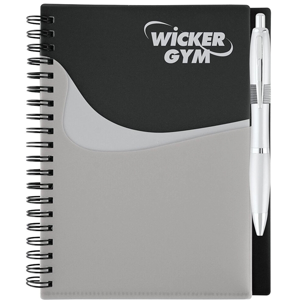 70-sheet spiral bound lined notebook with translucent color covers and matching... from ASI 88060 Snugz/USA Inc