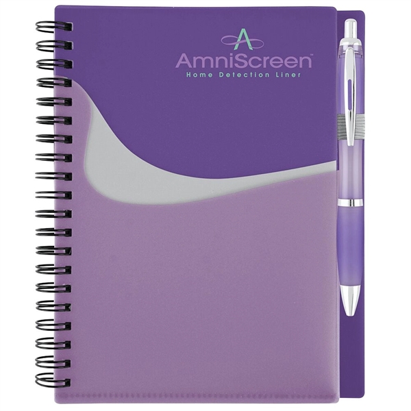 70-sheet spiral bound lined notebook with translucent color covers and matching... from ASI 88060 Snugz/USA Inc